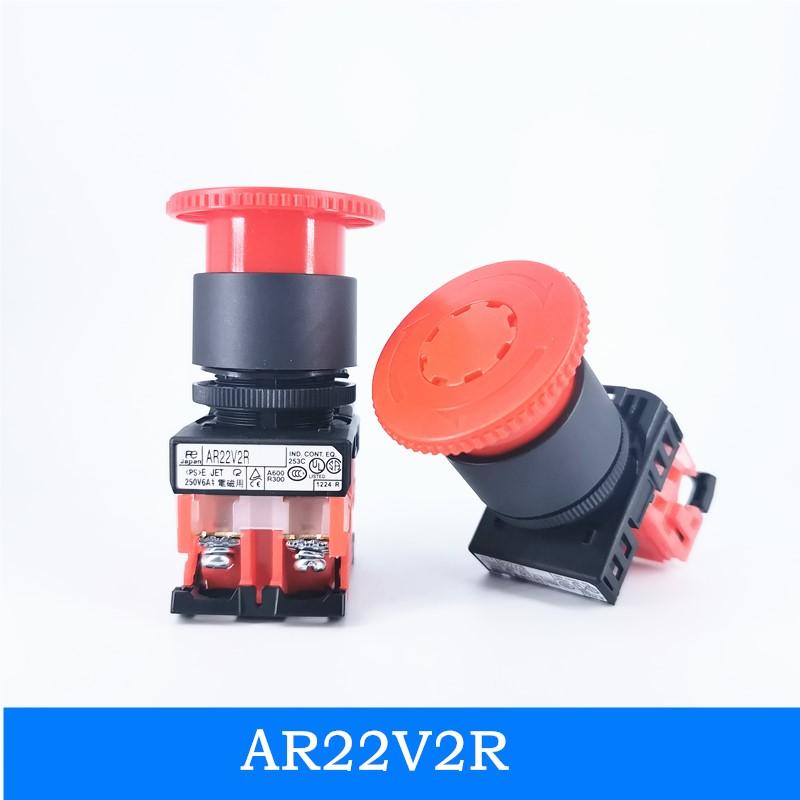 AR22V2R-11R/02R急停按钮开关 蘑菇自锁紧急停止开关富士