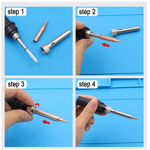 极速5Pcs I+B+K+2.4D+3C soldering iron pure copper 900M solde