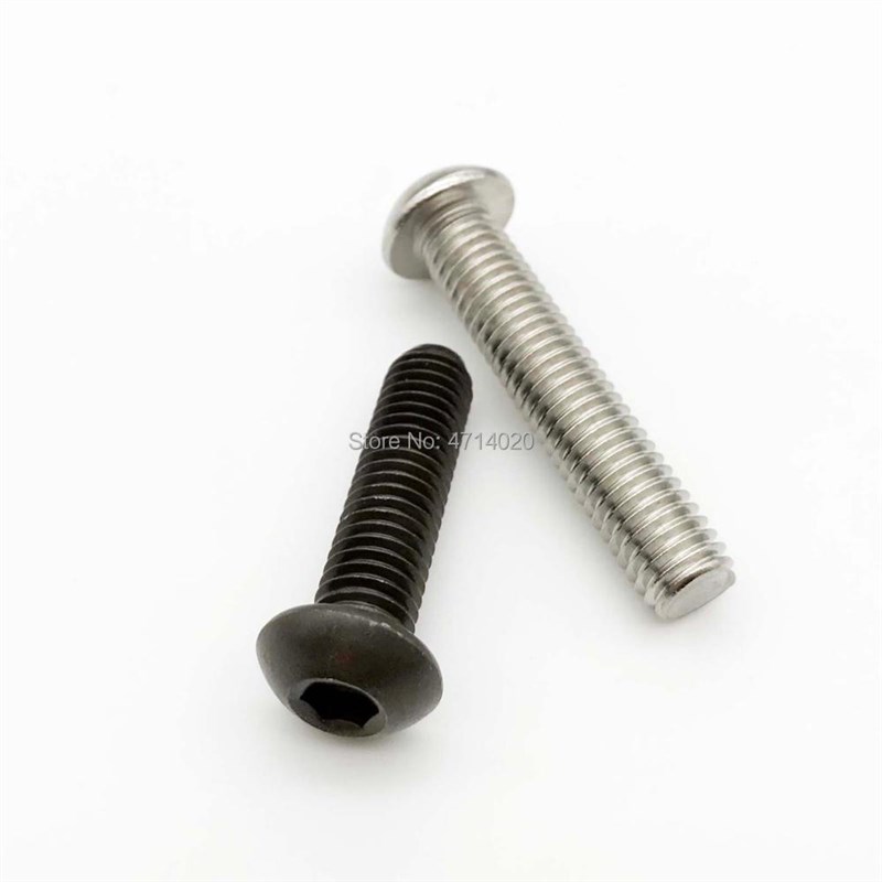 5/10/50 M1.6 M2 M2.5 M3 M4 M5 M6 M8 304 Stainless Steel Blac