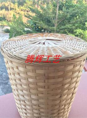 极速手工竹制品环保竹编茶篓 大竹篮 花篮 茶叶篮水果蔬菜篮 收纳