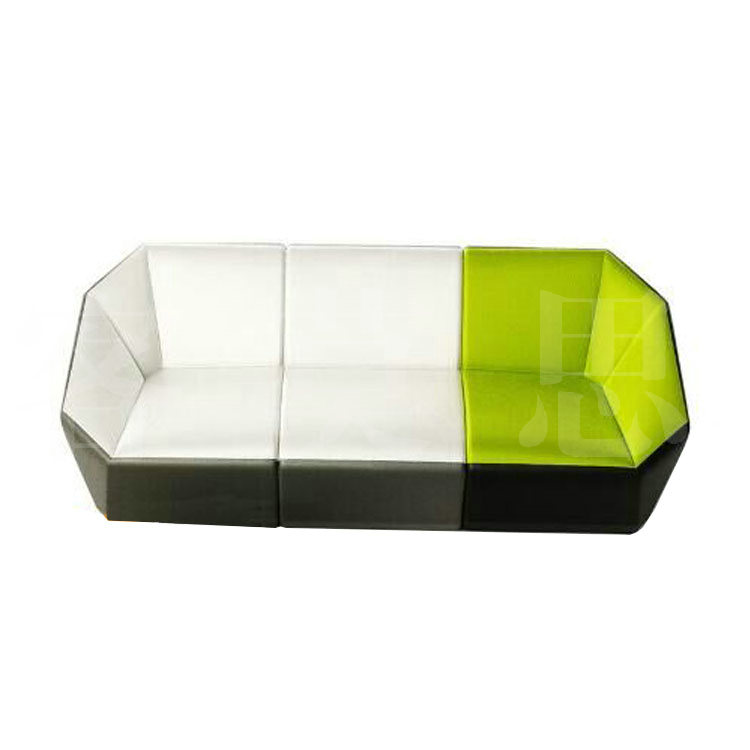 创意玻璃钢菱形沙发北欧休闲沙发椅时尚设计师家具会客洽谈椅子