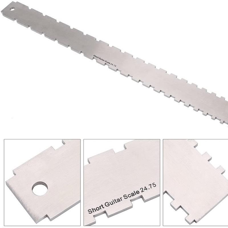 指板民谣电贝司吉他琴颈尺 不锈钢测量贝斯吉他琴颈缺口尺