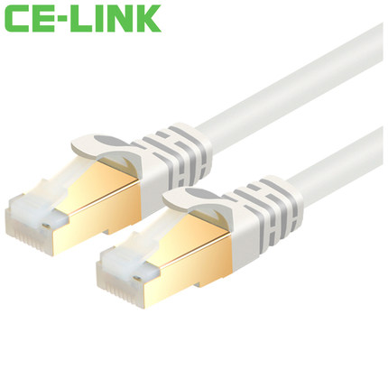 。CE-LINK 1535 CAT7网线10米纯铜镀金七类双屏蔽高速SSTP网络跳