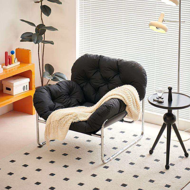 懒人沙发家用午休客厅休闲单人沙发椅卧室小户型阳台中古风格椅子