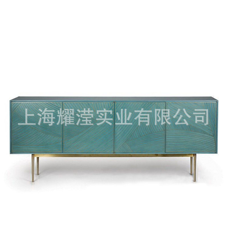 轻奢后现代实木玄关柜订置家具门厅时尚装饰柜家用双门储物柜