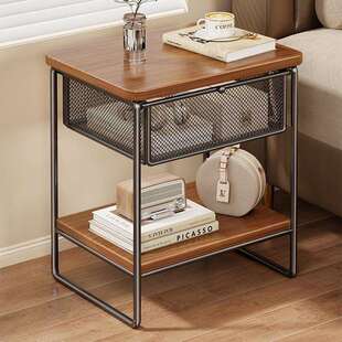 床头柜家用卧室2025小型储物柜床边简易带抽屉置物架中古收纳