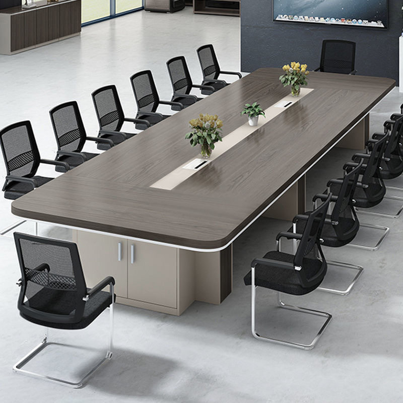 办公会议桌长桌简约现代大型员工培训桌长条桌会议室桌椅组合家具