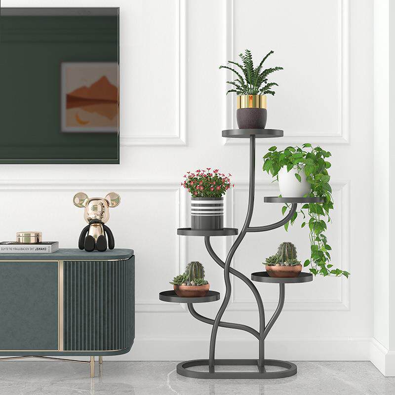 轻奢铁艺多层室内客厅装饰花架现代简约落地式阳台花盆置物架