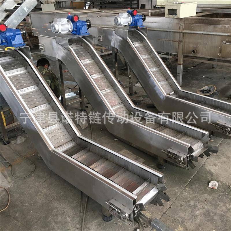 全国包厂家直供压铸邮散CHO线板输送机包链装线平温顶链板转弯机