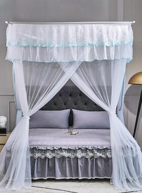 免打孔U12683型伸缩家用免装公主风1.8m床1安.2米三地开可门落蚊