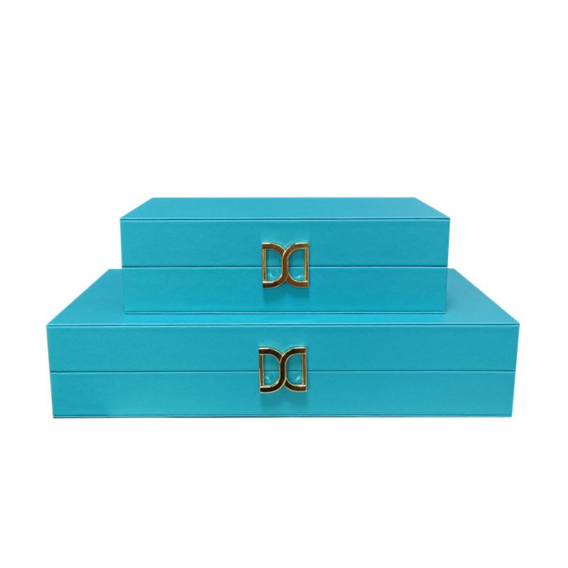 厂家约新中式木艺U皮装饰摆件样板房衣帽GVC盒P间创意家居软装简