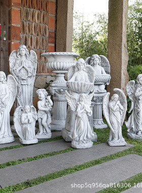 欧式庭院装饰天使爱丽斯大花园别墅客厅树脂户外落地造景布置摆件