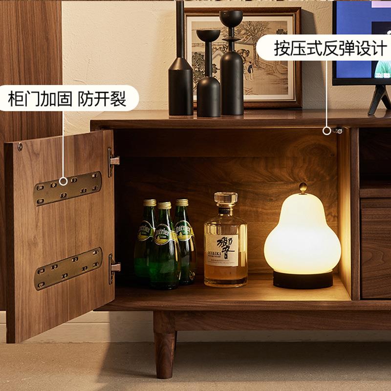 黑胡桃木电视柜樱纳木白蜡木无品牌/橡木复古实木地柜桃客厅收柜