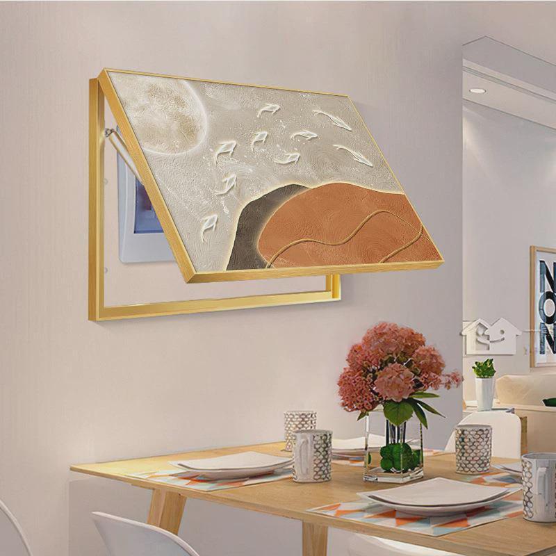 图鱼电表箱装饰画现YXD代简约遮挡餐箱厅配电电源意盒免打孔创挂