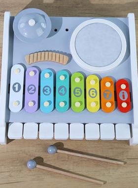 木制能钢琴音台协玩具多乐功音乐玩具锻炼孩子手77493眼调早教儿