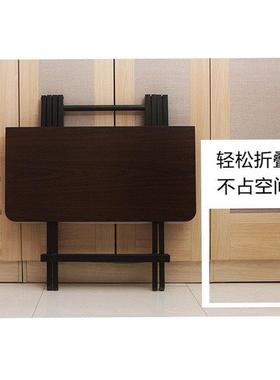 折叠四方桌子正AL101332方形摆吃饭家用餐方桌80x8可0小桌2人饭桌