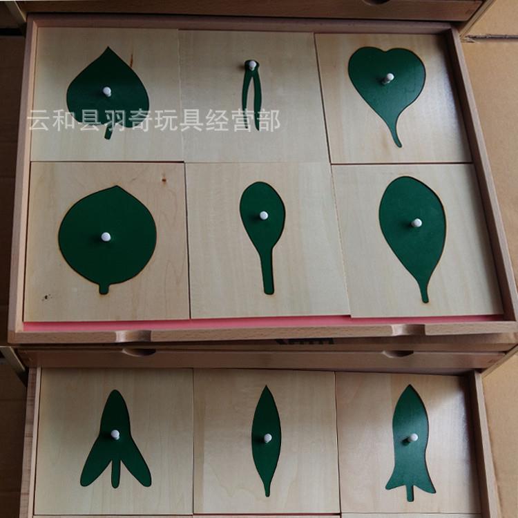 蒙台梭利学文化科教具技树叶嵌板橱AL520650动植卡玩片柜幼儿物早