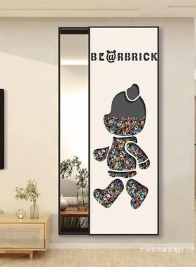 关装饰画隐全推身31190镜拉隐藏式镜子卧室试衣镜画挂形墙壁穿玄