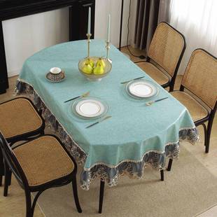 R5X皮革桌布防餐LYK防油免洗用家长方形蕾丝桌布防水烫欧式轻奢茶