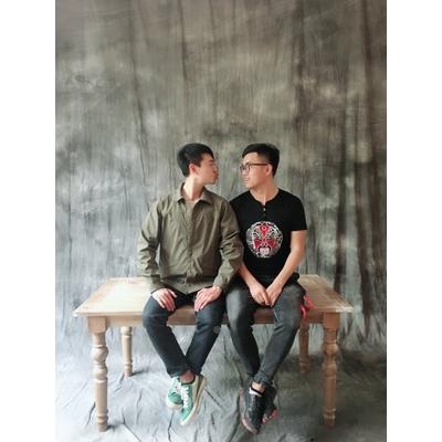 7美式乡村木餐桌组合实桌复古做W旧拉丝F76TSMHJ简松木餐桌茶几餐