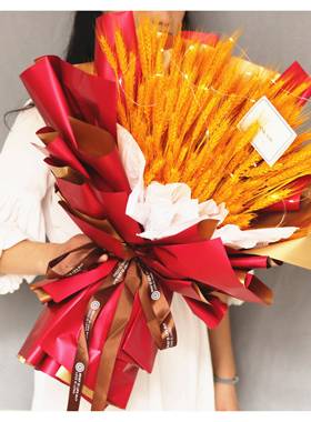 0开业大麦黄色麦穗干花一10装F7696568把一万支花店箱花艺用品