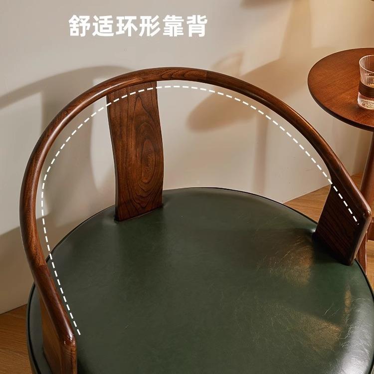 软包懒人沙发木背圈椅可靠旋转椅子实单人加凳子RF-DZ118休闲沙宽