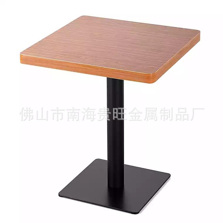 快砂餐桌铁脚艺桌脚金属桌腿铁FLS板底盘黑磨餐台形方钢架