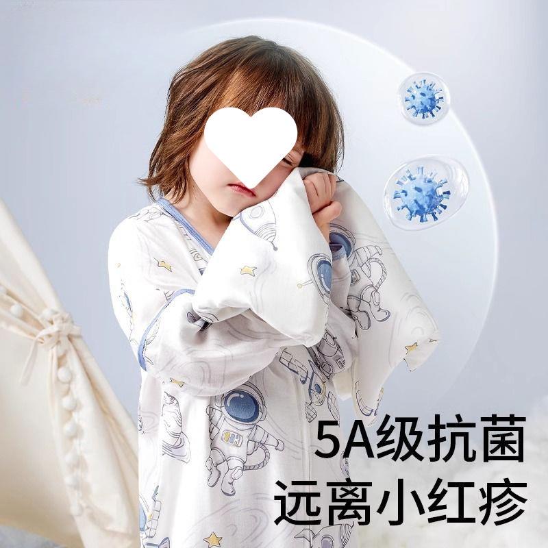 新款婴儿睡袋春癸樊源头款宝宝四季通用秋冬薄纱秋布防踢子被秋冬