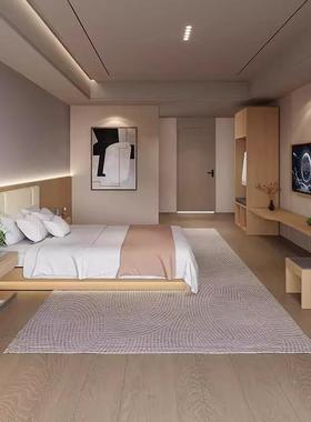 酒店家标全套具宾馆LZX用床民宿公寓客房单人双人间多层板工专厂