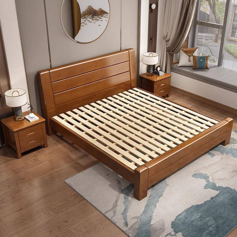 中DVA式实木主卧.8米双人1床现代简约1.床5米经公济型储物寓房卧