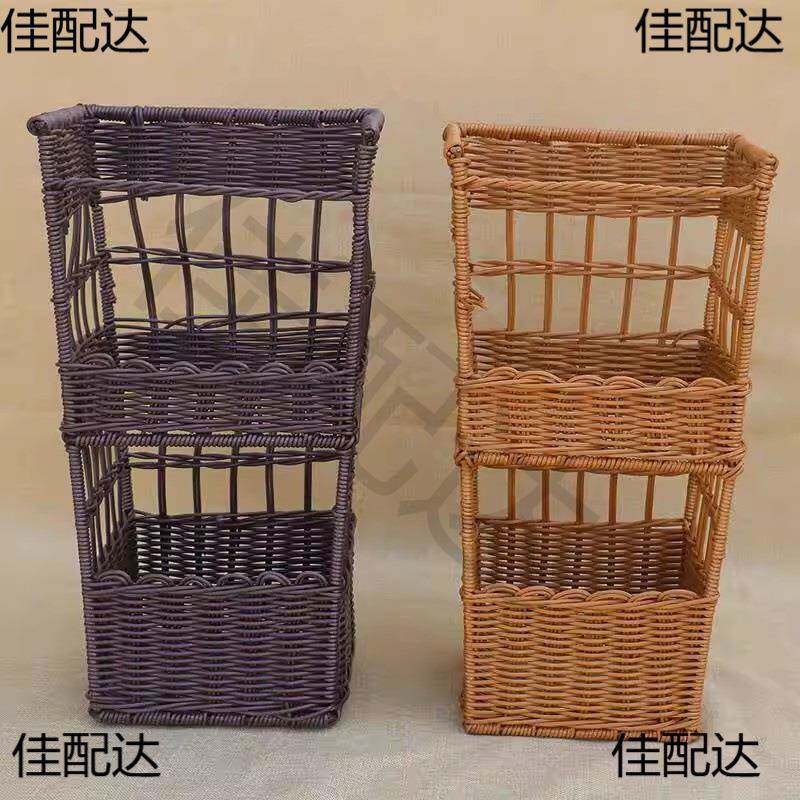 包法式面篮子法棍面包收展示篮筐无品牌/藤编收纳圆筐形手工编织