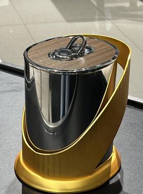 豪新款端不锈钢KTV摆250222台用品全套华T高V专用果盘K话筒架烟缸