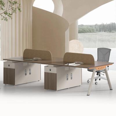 办公桌椅组职员工位屏风办公室4ZG-73812桌现代财简合约极简务电