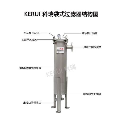 单袋过滤器化工油墨料过滤设涂10目尼备龙0袋过KR-GD-PG滤机厂家