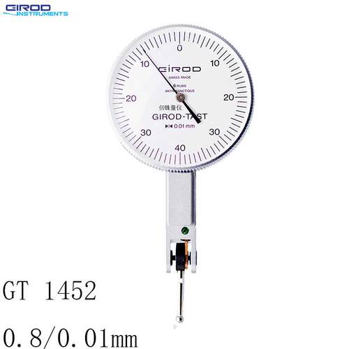1GirodTast杠杆百分校表GT45标VYF准型杠2杆百分表GT1254长-测头