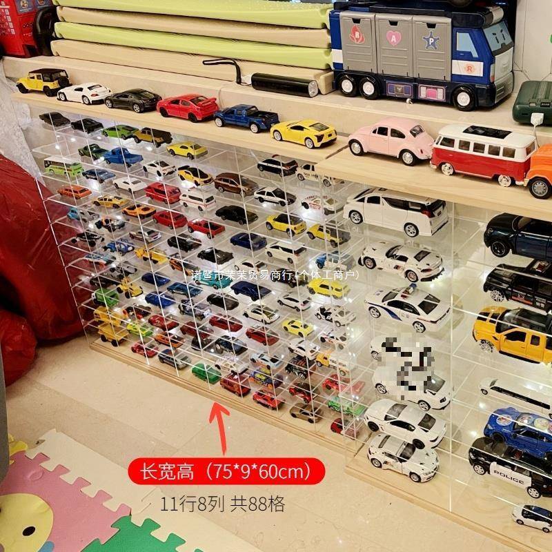 车多美卡透明展示4收纳层架收纳柜AL101034盒模6玩具盒模型展示架