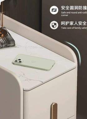 头柜简约代家用卧室ZVT小型全实床木智能轻奢小你户型极现窄迷床