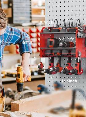 金具属电动工具收纳架车库工收纳架挂式金属具架实用壁收TTK工纳