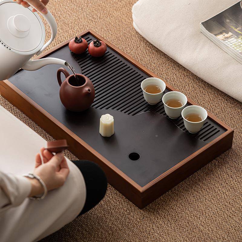 茶小型YQ竹制盘厅家水用简约日式干泡茶台茶几客储2023新款茶具托