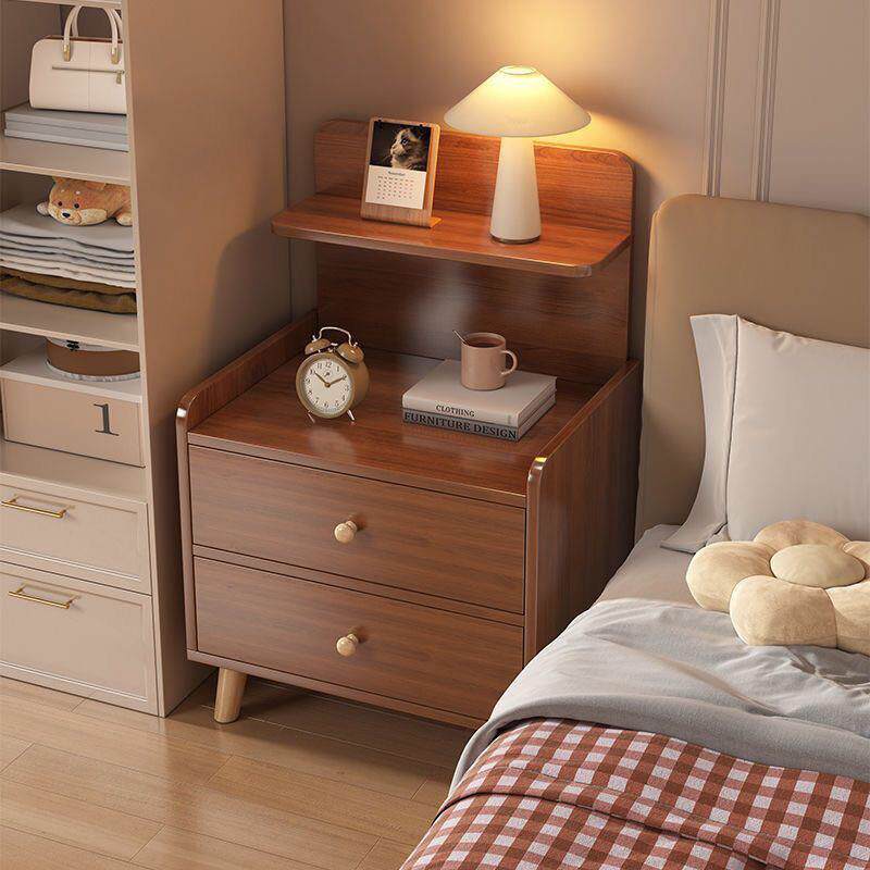 奶型油风简床头柜简约现代边柜LTW子床卧室小床头储物柜易免漆床
