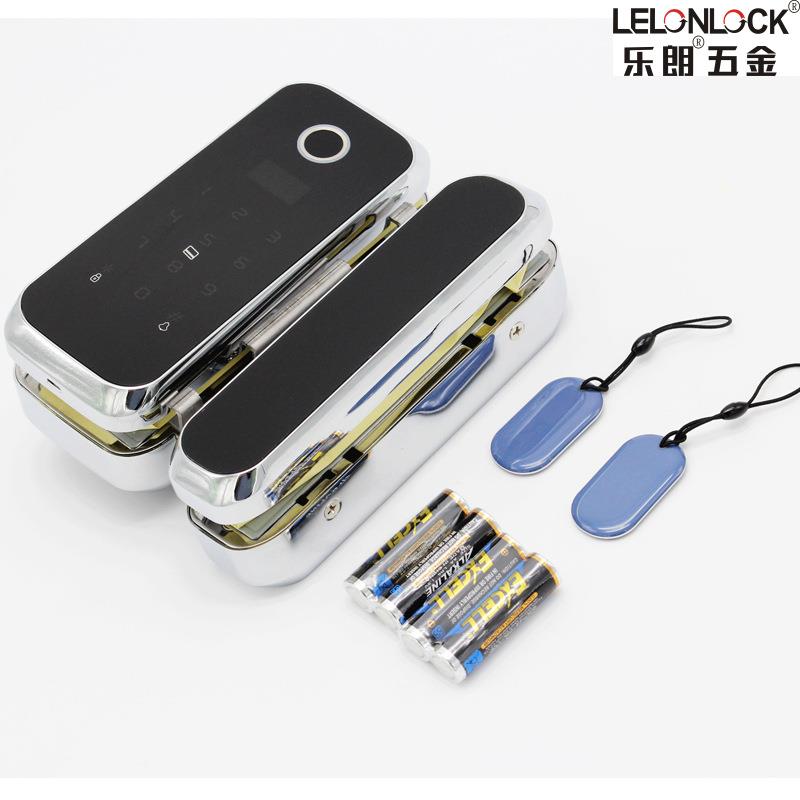 璃门智能玻指纹锁半导体指纹智能锁办公码室头酒店玻YOC璃大门密