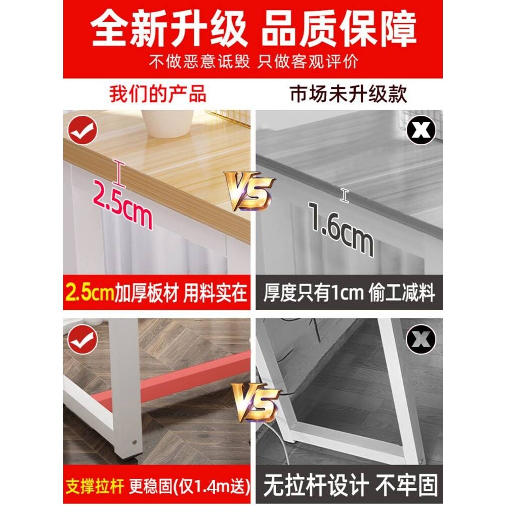 A10L厨房置物架切菜桌长方形靠墙微波炉烤箱收纳单层高承重桌定图片
