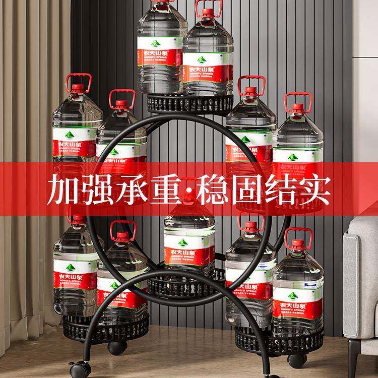 花架子圆客厅落地式阳台TUP花多层形带轮移动花铁艺摆架放置物架