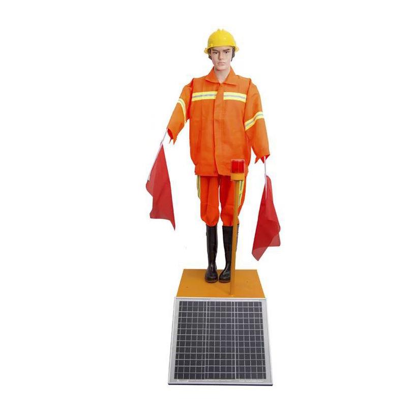 器太阳交通机能高速公路施44379工摇旗摇臂保通机器人交通人指挥