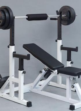 健身架深蹲架卧推凳身杠铃子家用健装器AL100486材套架男士可调节