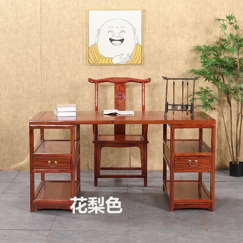 YT9XYajq书法中式实木书画桌榆木仿古书桌组桌合卧明清休桌简约国