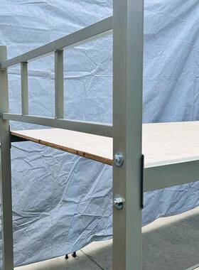 厂家人房床上下铺户铁架床上下床租小双68009型铁艺双人床铺双层