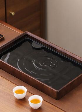 观茶山胡桃木中式实木茶盘可蓄排水可水双用托盘家用简约搭25633