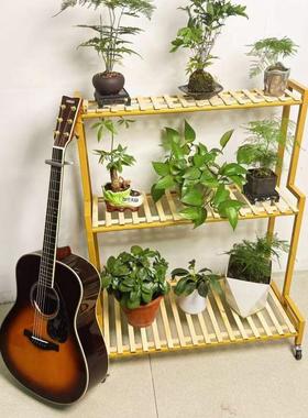 地2025新花架可移动带轮款置物架阶梯客厅落OQY式多层花子阳台室