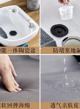 厂家躺式洗头跨床发店半41183专用发廊冲水床现理代简约美发店头